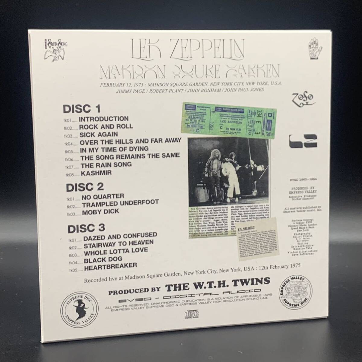 LED ZEPPELIN / JESUCRISTO SUPERSTAR 1975 MSG Arties Recording Empress Valley CAJA DE 9 CD