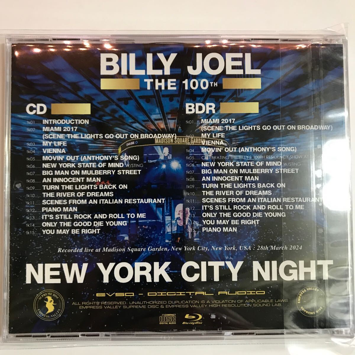 BILLY JOEL / NOCHE DE NUEVA YORK NÚMERO 100 (1 CD + 1 BDR)