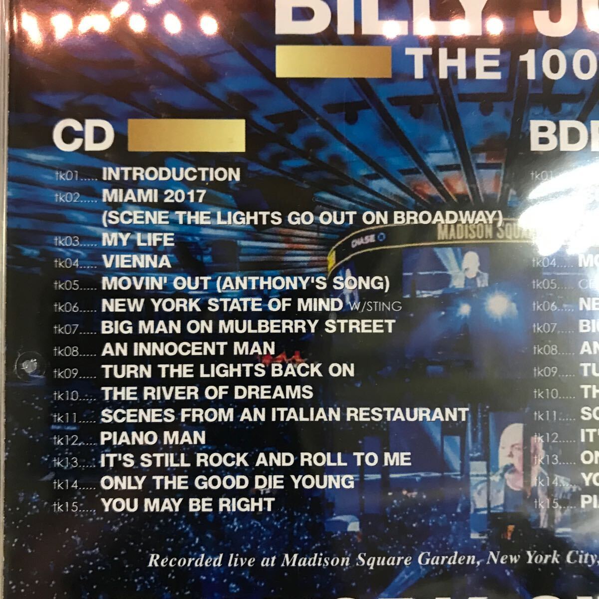 BILLY JOEL / NOCHE DE NUEVA YORK NÚMERO 100 (1 CD + 1 BDR)