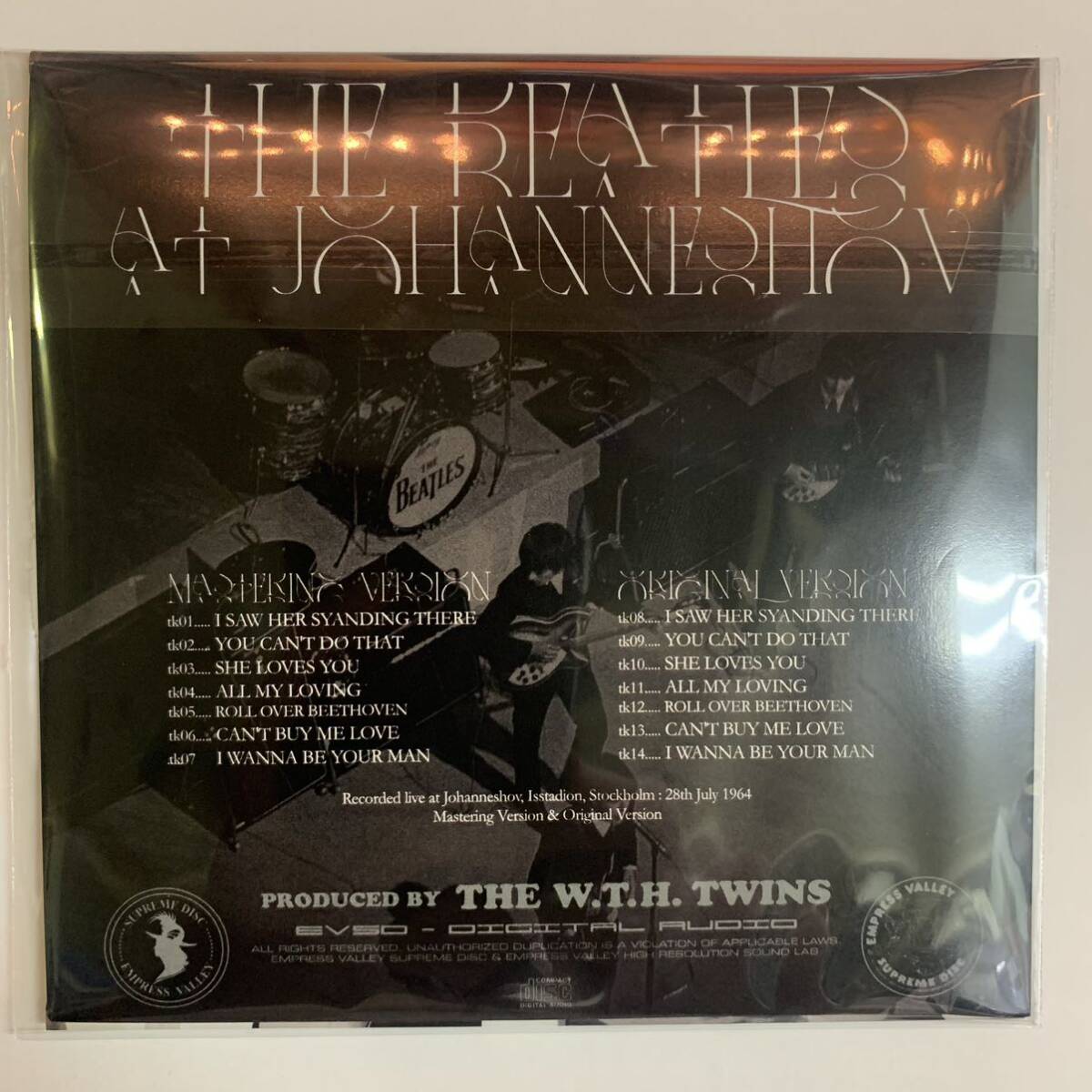 THE BEATLES / AT JOHANNESHOV Recorded live at Johanneshov, Istadion, Stockholm 28th July 1964 (1CD)