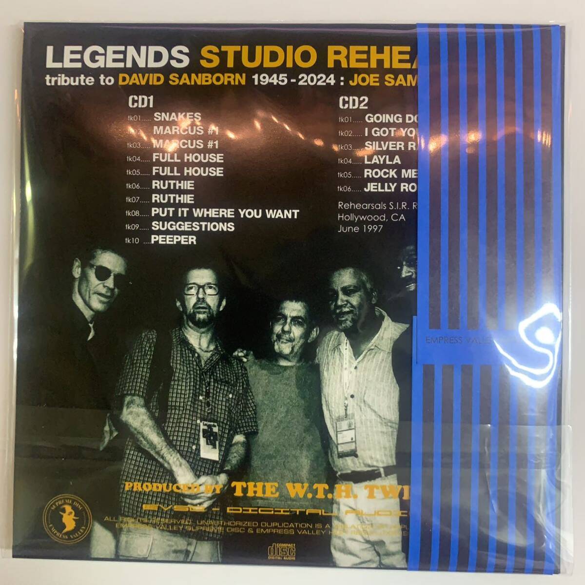 LEGENDS / STUDIO REHERSALS (2CD) Los Angeles 1997 David Sanborn