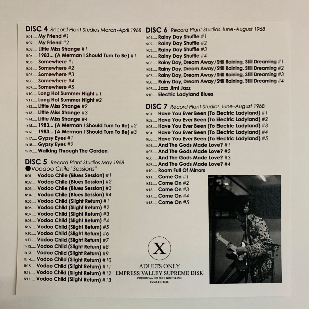 JIMI HENDRIX / PANDORA'S BOX + EZY RYDER &amp; ELECTRIC LADYLAND SESSIONS Set de 2 sesiones de estudio (caja de 10 CD)