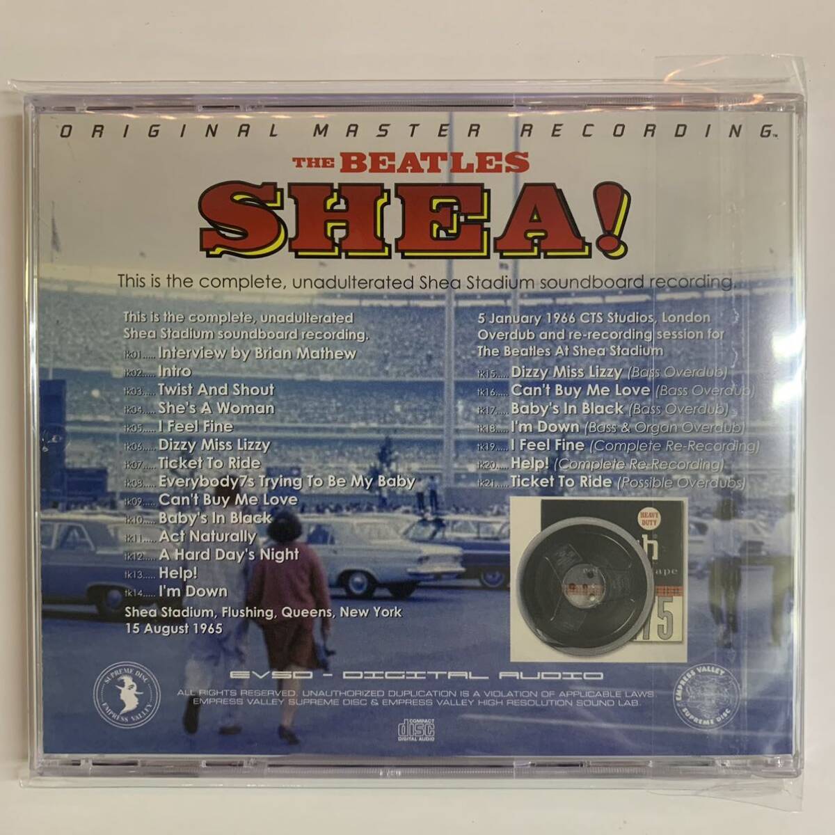 THE BEATLES / SHEA! “The Complete Unadulterated Shea Stadium Soundboard Recording” (1CD)