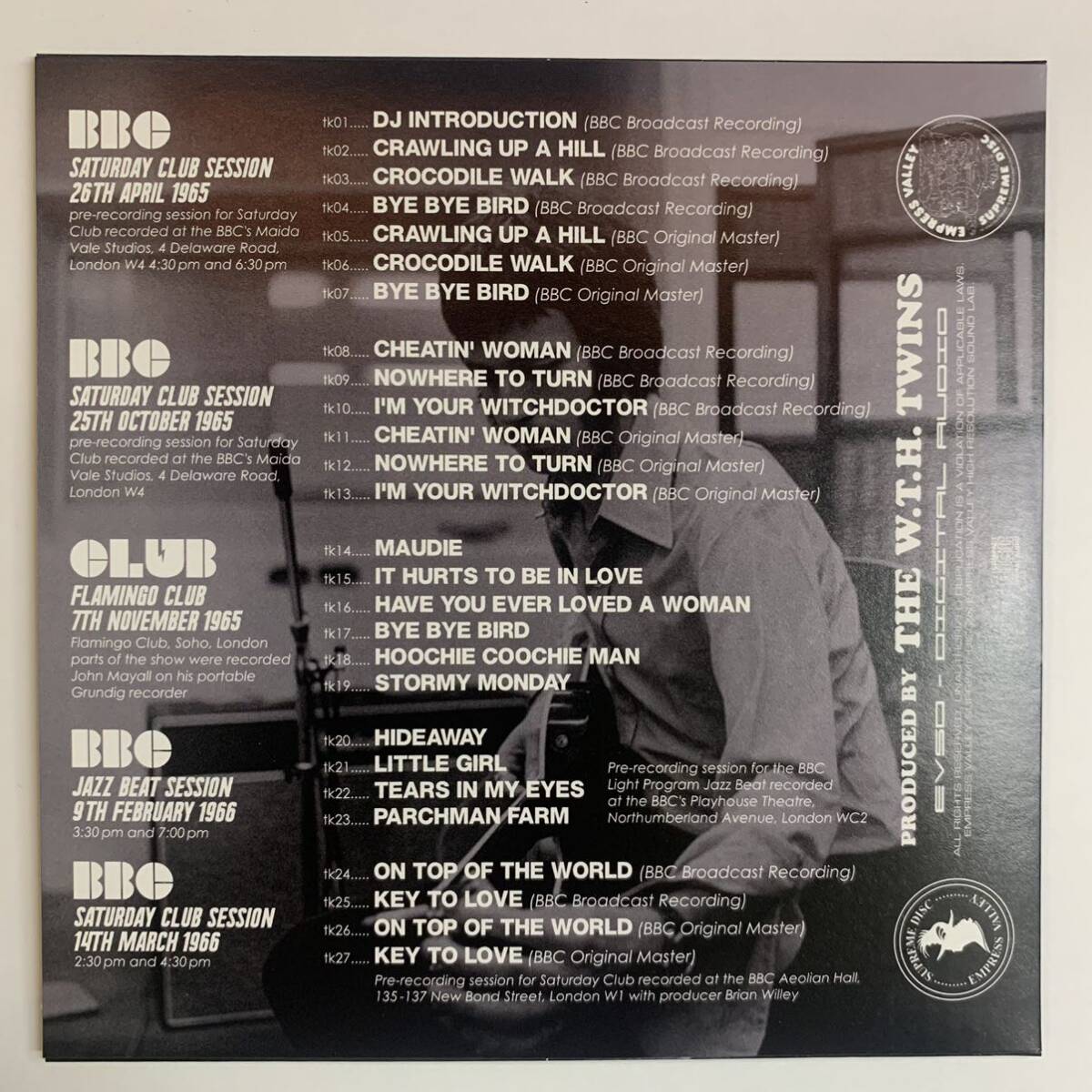 JOHN MAYALL AND BLUESBREAKERS con ERIC CLAPTON / CARA EN VIVO Y CARA DE ESTUDIO (2 CD)