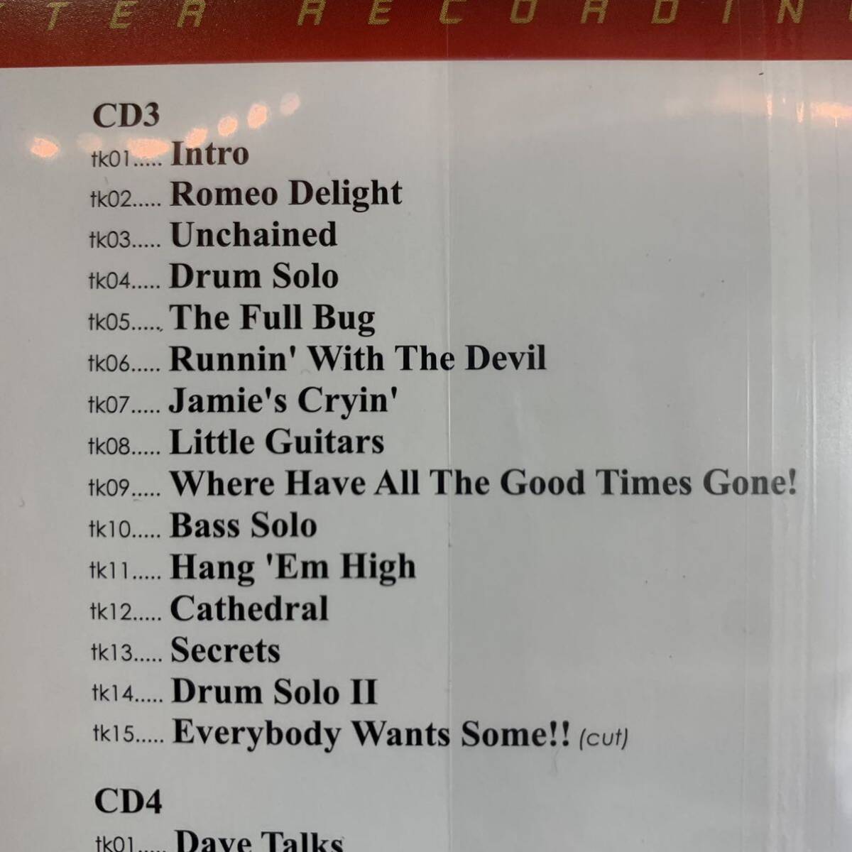 VAN HALEN / NOCHE DE WORCHESTER (4CD) Empress Valley