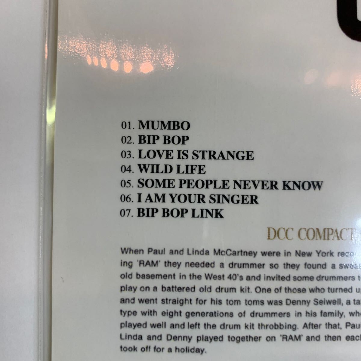 Paul McCartney &amp; WINGS / WILD LIFE DCC COMPACT CLASSICS rimasterizzati da Steve Hoffman (1CD)