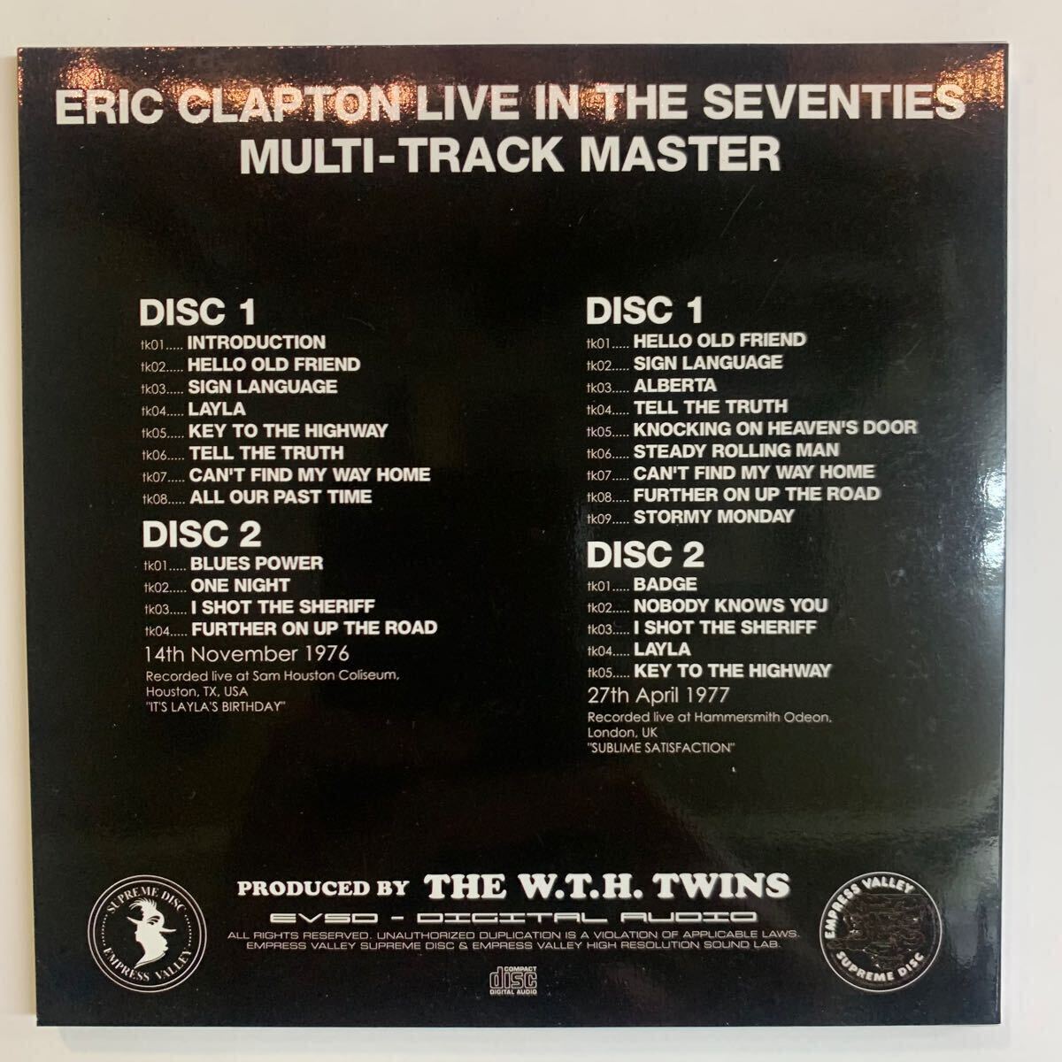 ERIC CLAPTON / EN VIVO EN LOS SETENTA (CAJA DE 4 CD)