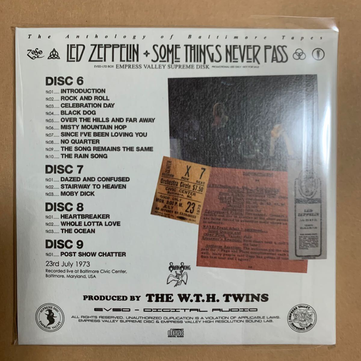 LED ZEPPELIN / SOME THINGS NEVER PASS 9CD BOX Empress Valley New