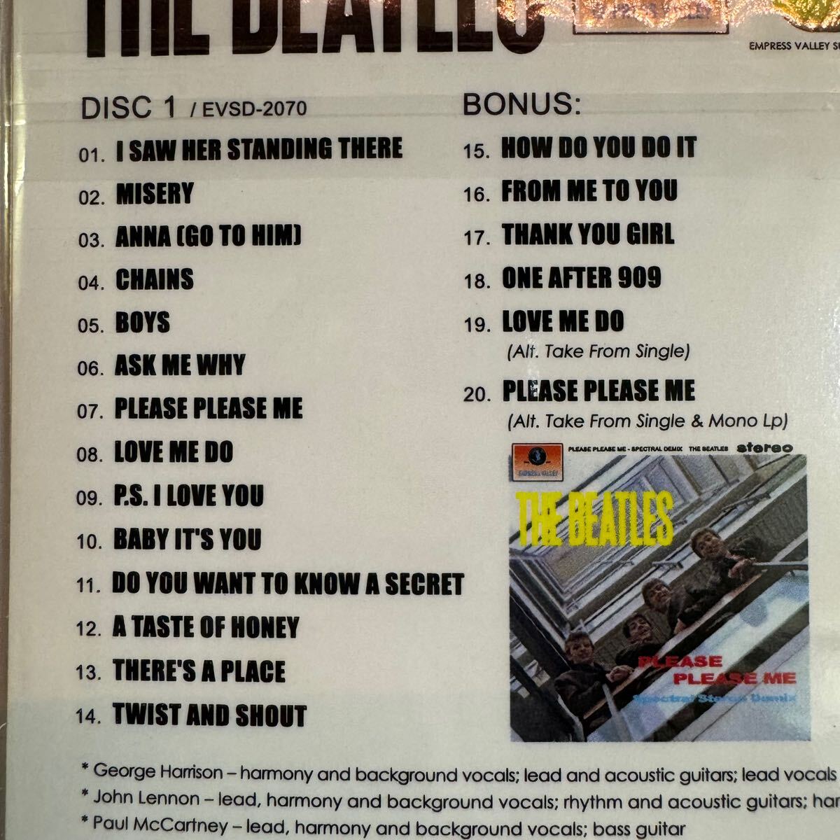 THE BEATLES / PLEASE PLEASE ME DEMIX Prof Stoned Version (1CD)