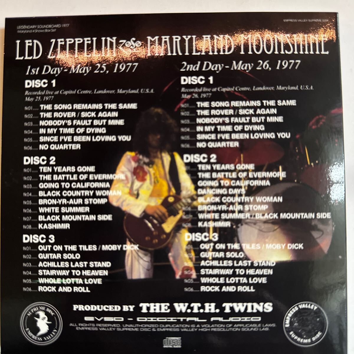 Led Zeppelin Maryland Moonshine 12CD Box Set 1977 Empress Valley Soundboard