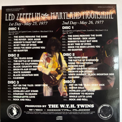 Led Zeppelin Maryland Moonshine 12CD Box Set 1977 Empress Valley Soundboard
