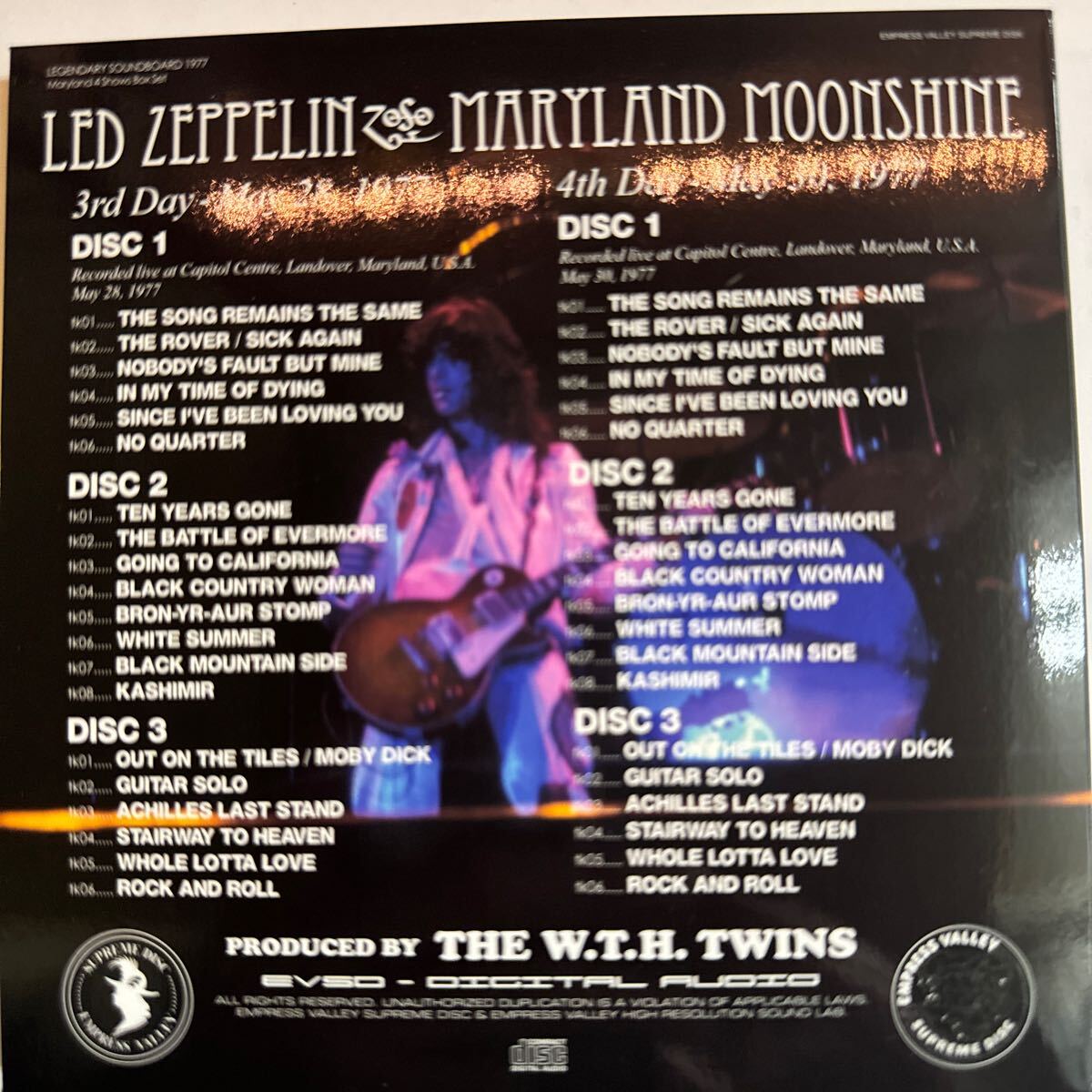 Led Zeppelin Maryland Moonshine 12CD Box Set 1977 Empress Valley Soundboard