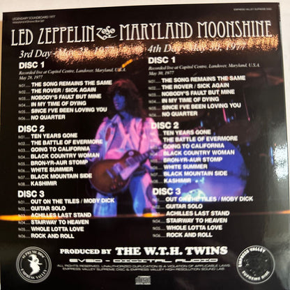 Led Zeppelin Maryland Moonshine 12CD Box Set 1977 Empress Valley Soundboard