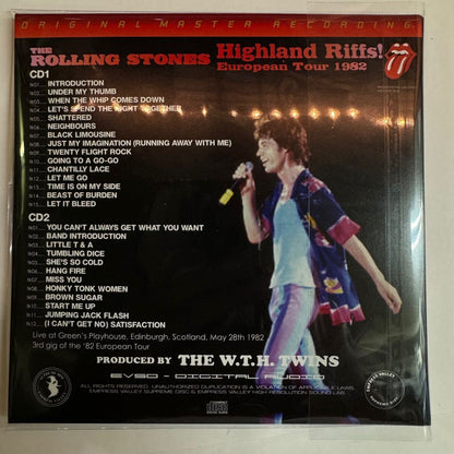 THE ROLLING STONES / HIGHLAND RIFFS! European Tour 1982 SOUNDBOARD (2CD)
