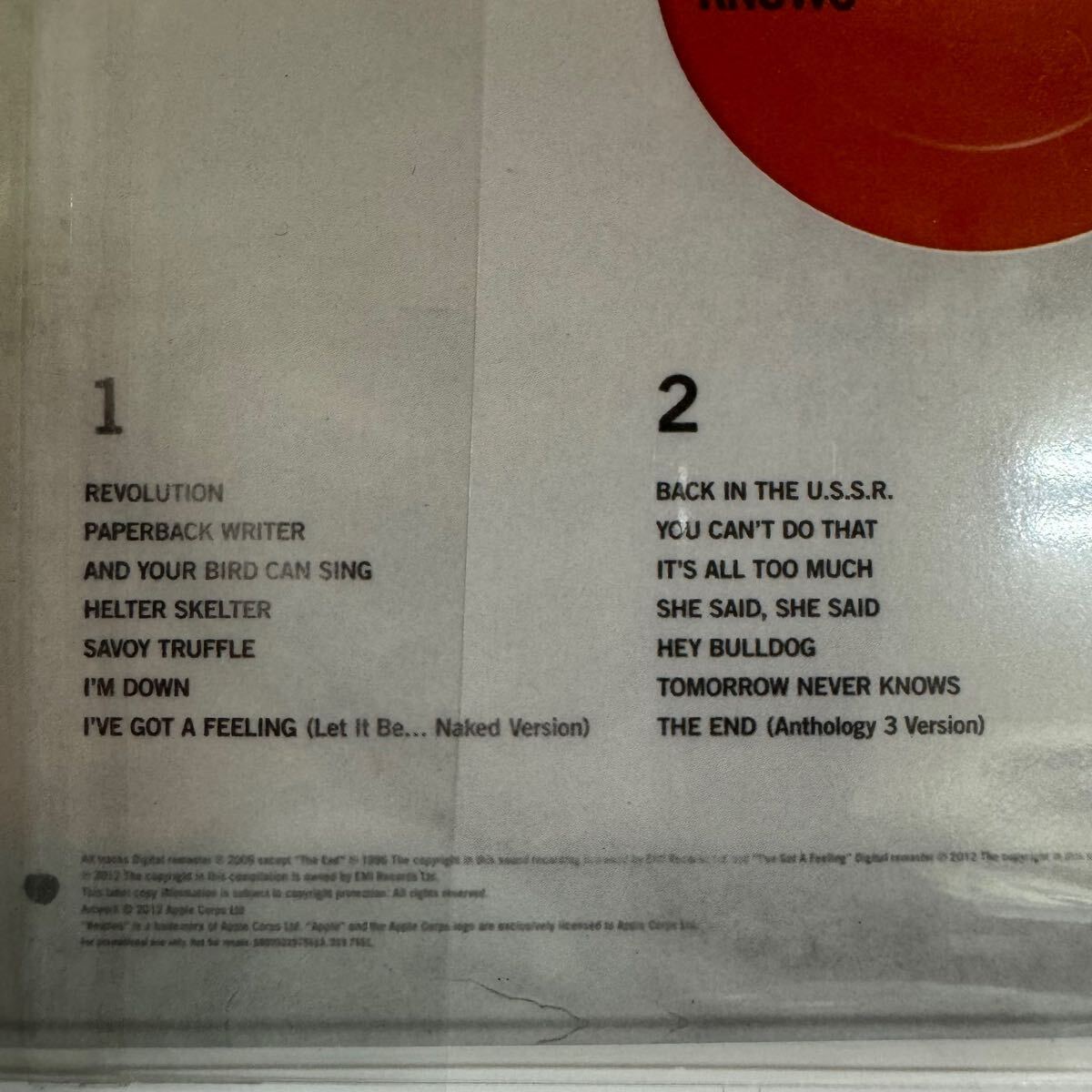 THE BEATLES / TOMORROW NEVER KNOWS green apple label (1CD)