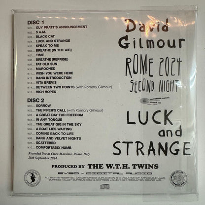DAVID GILMOUR / ROME 2024 SECOND NIGHT (2CD)