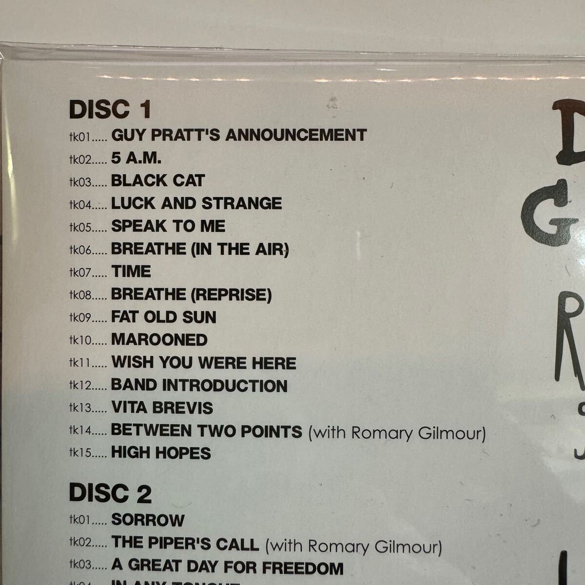 DAVID GILMOUR / ROME 2024 SECOND NIGHT (2CD)