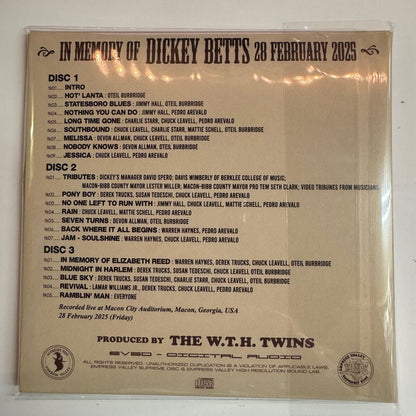 V.A. / IN MEMORY OF DICKEY BETTS (3CD)