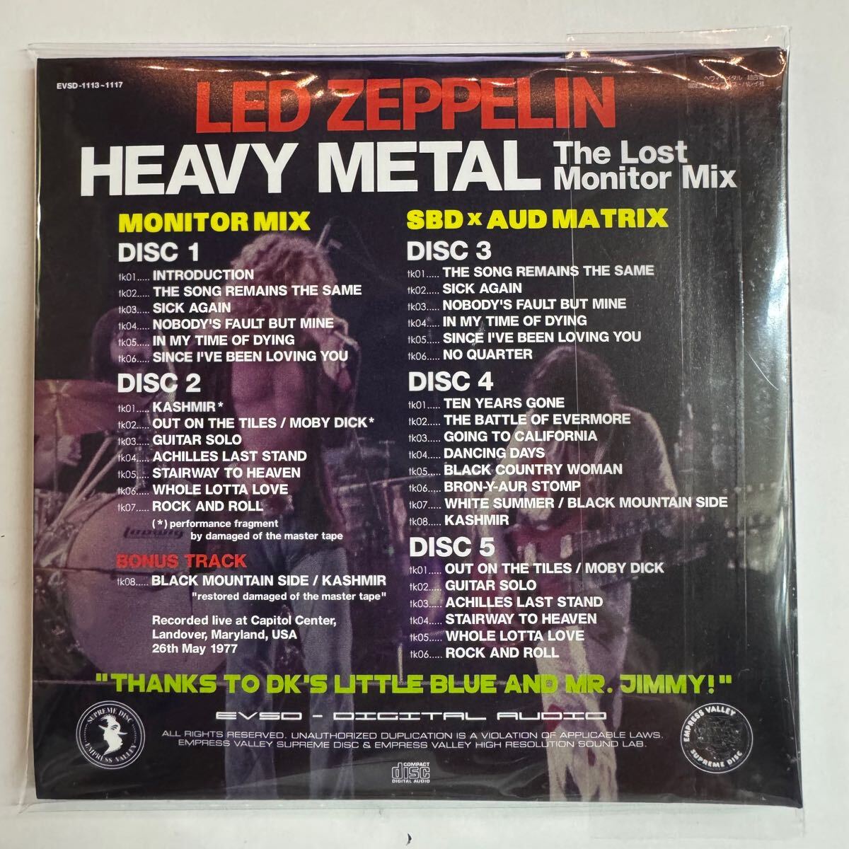LED ZEPPELIN / HEAVY METAL The Lost Monitor Mix (5CD)