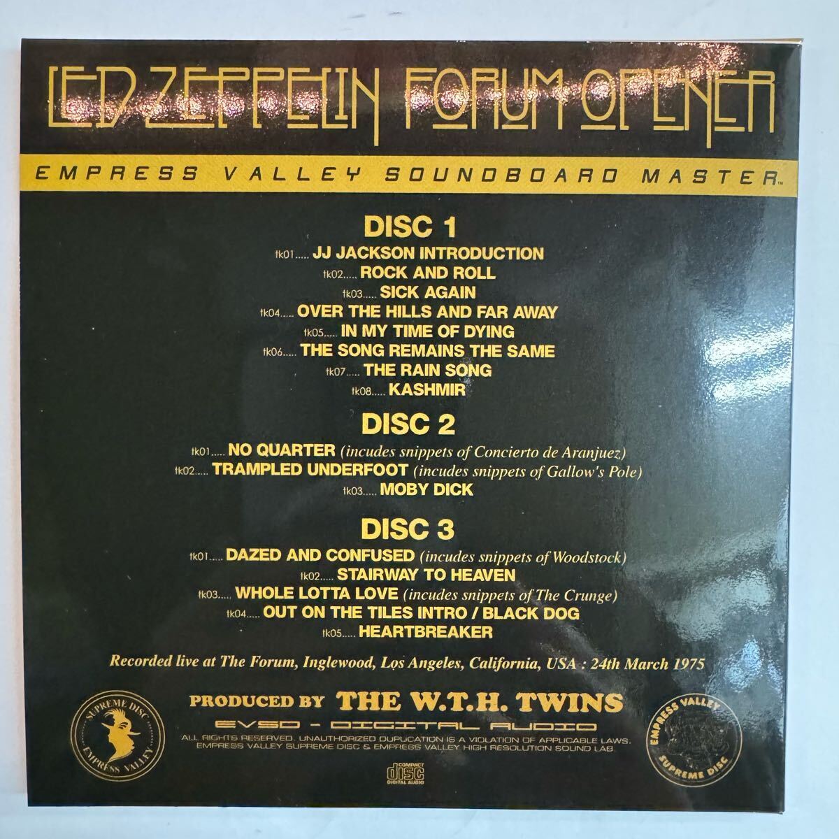 LED ZEPPELIN / FORUM OPENER SPECIAL BOX (12CD BOX) 1975 LA Forum 1st Night 4 ver. Pro Use Only Box Set!