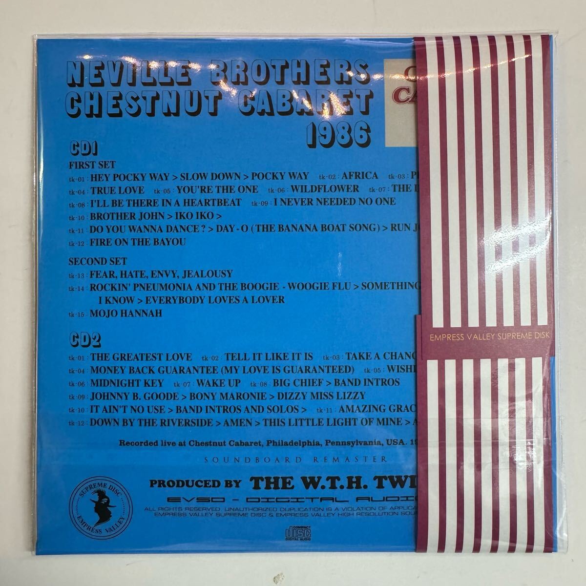 NEVILLE BROTHERS / CHESTNUT CABARET 1986 (2CD)