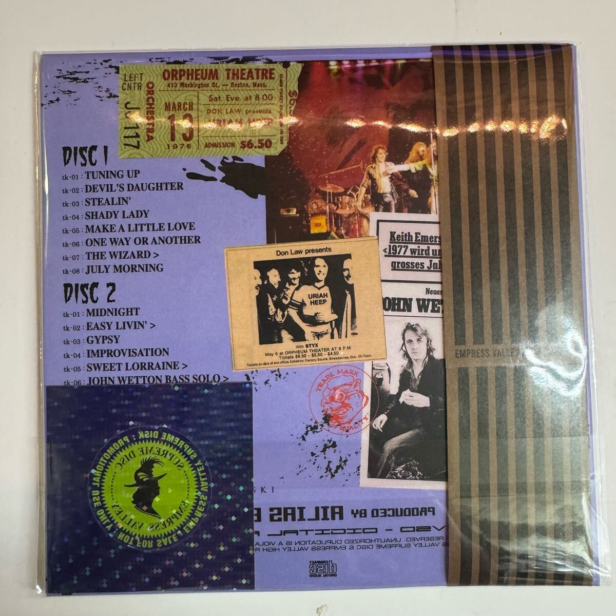 URIAH HEEP / IN BOSTON 1976 Taped by Dan Lampinski (2CD)