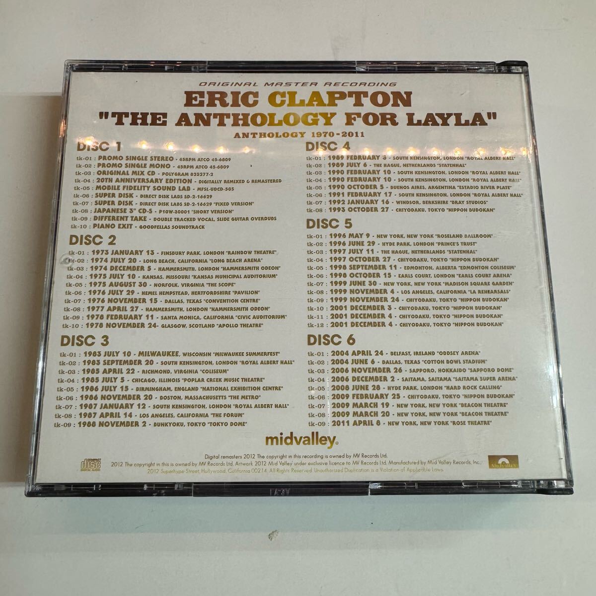 ERIC CLAPTON / THE ANTHOLOGY FOR LAYLA (6CD)