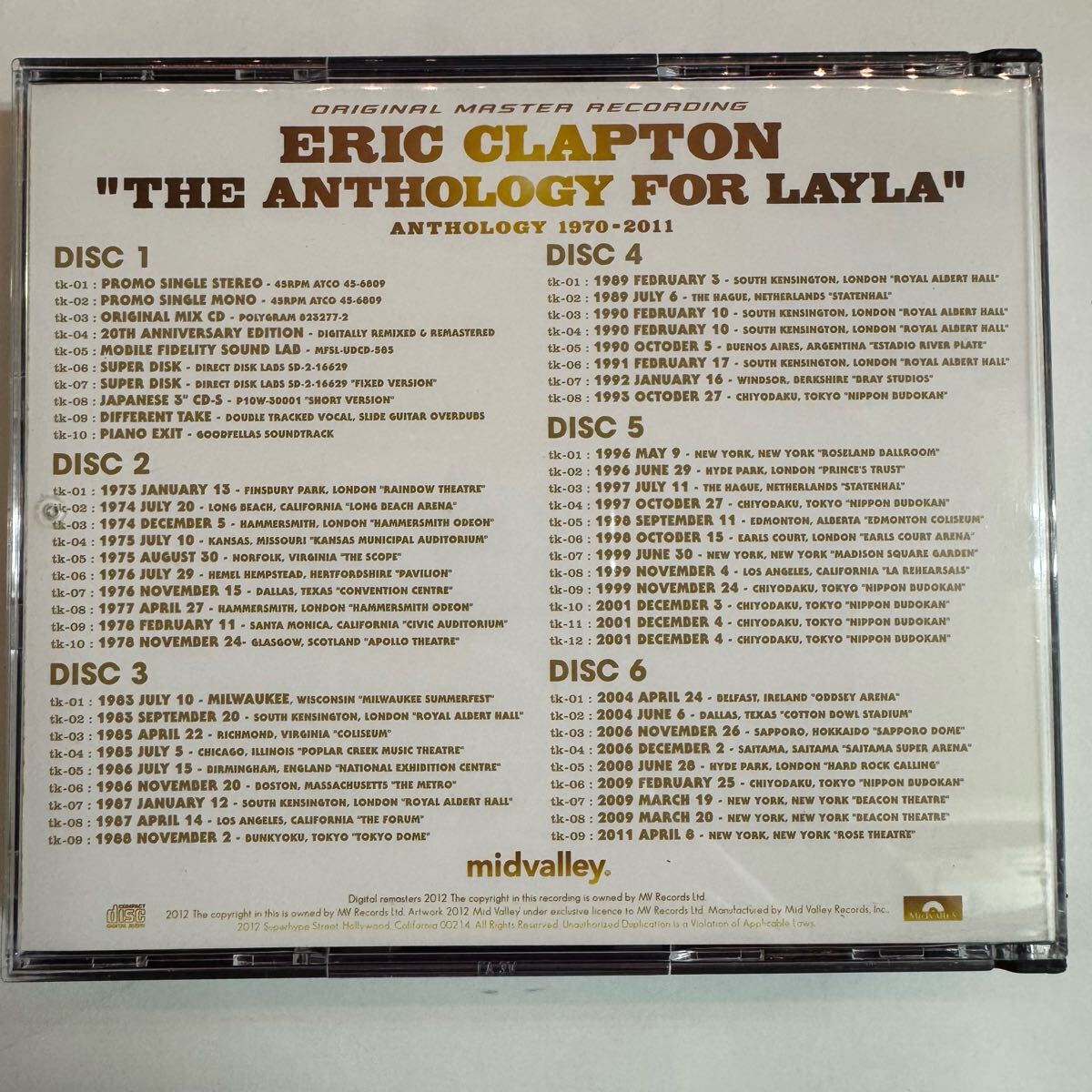 ERIC CLAPTON / THE ANTHOLOGY FOR LAYLA MVR (6CD) – WORLD MUSIC LOVER