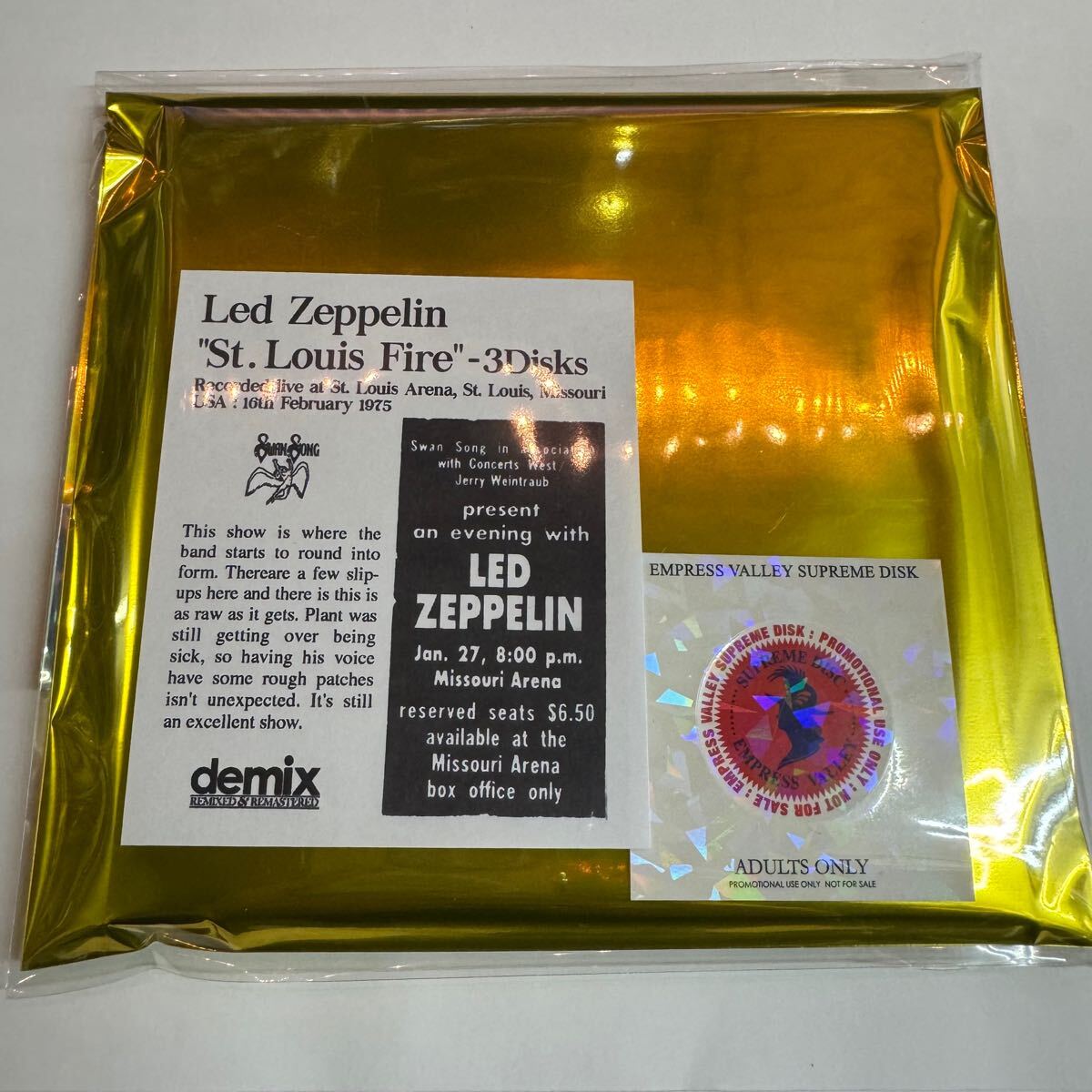 LED ZEPPELIN / ST. LOUIS FIRE (3CD) demix Empress Valley