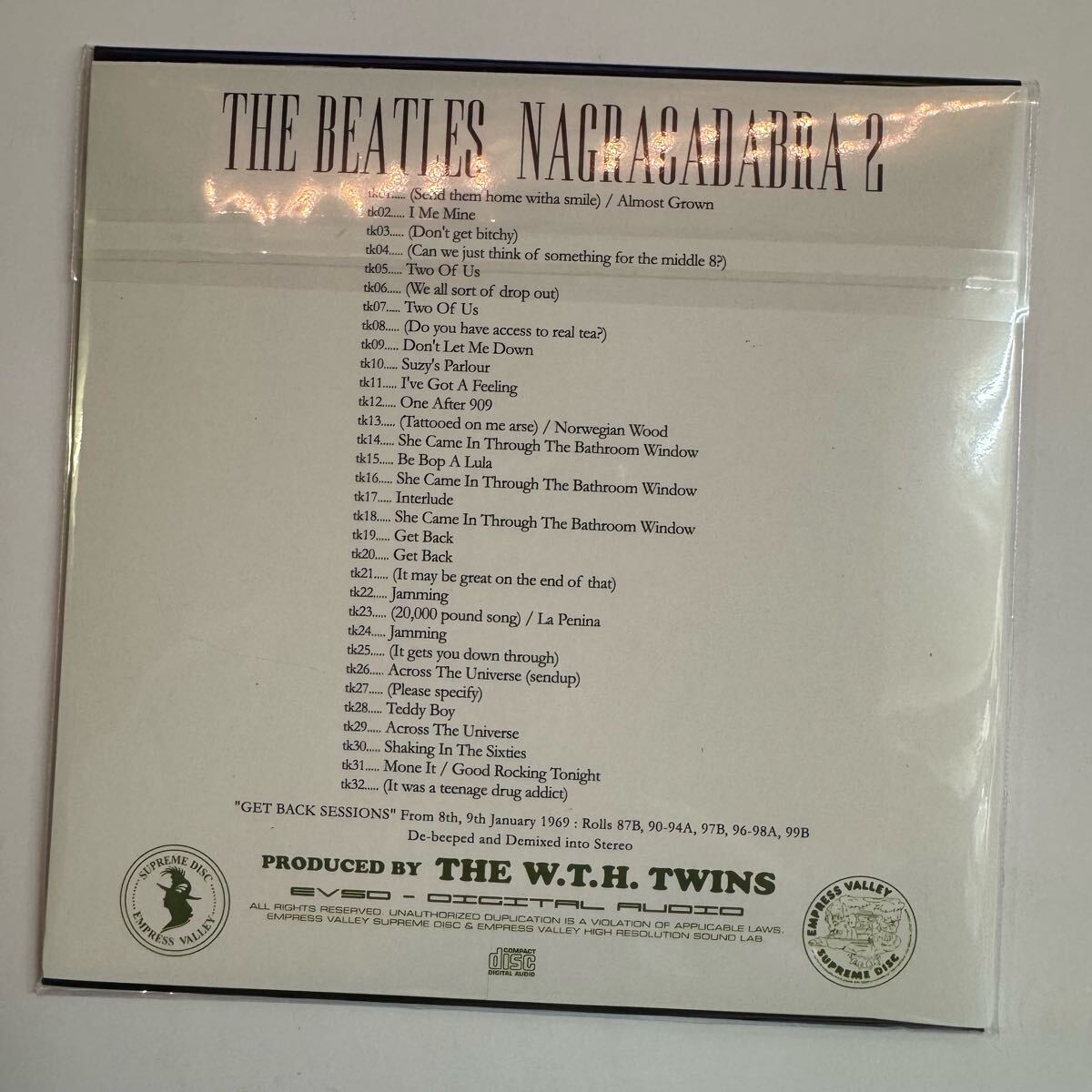 THE BEATLES / NAGRACADABRA Vol.2 (1CD) DEMIX Empress Valley New