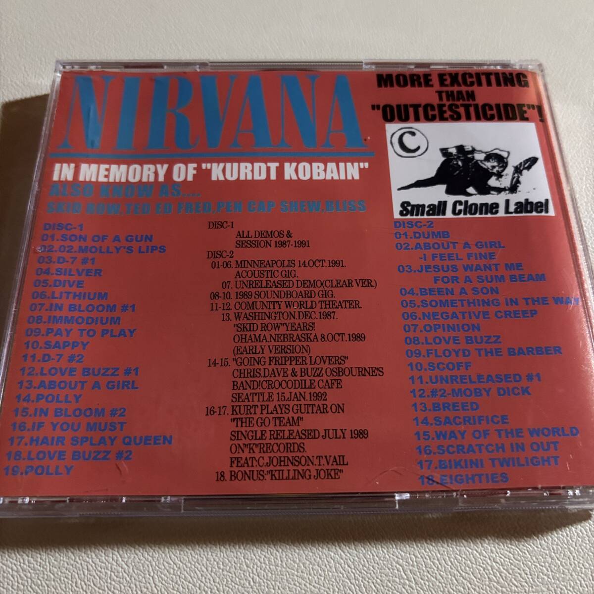 Nirvana / In Memory Of Kurdt Kobain (2CD) 38 Tracks