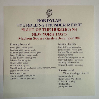 BOB DYLAN / NIGHT OF THE HURRICANE (4CD)