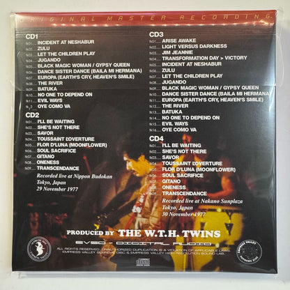 SANTANA / NIGHT BLOOMS OVER TOKYO 1977 (4CD) SOUNDBOARD Empress Valley New