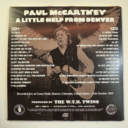 PAUL McCARTNEY / A LITTLE HELP FROM DENVER (2CD) Empress Valley New