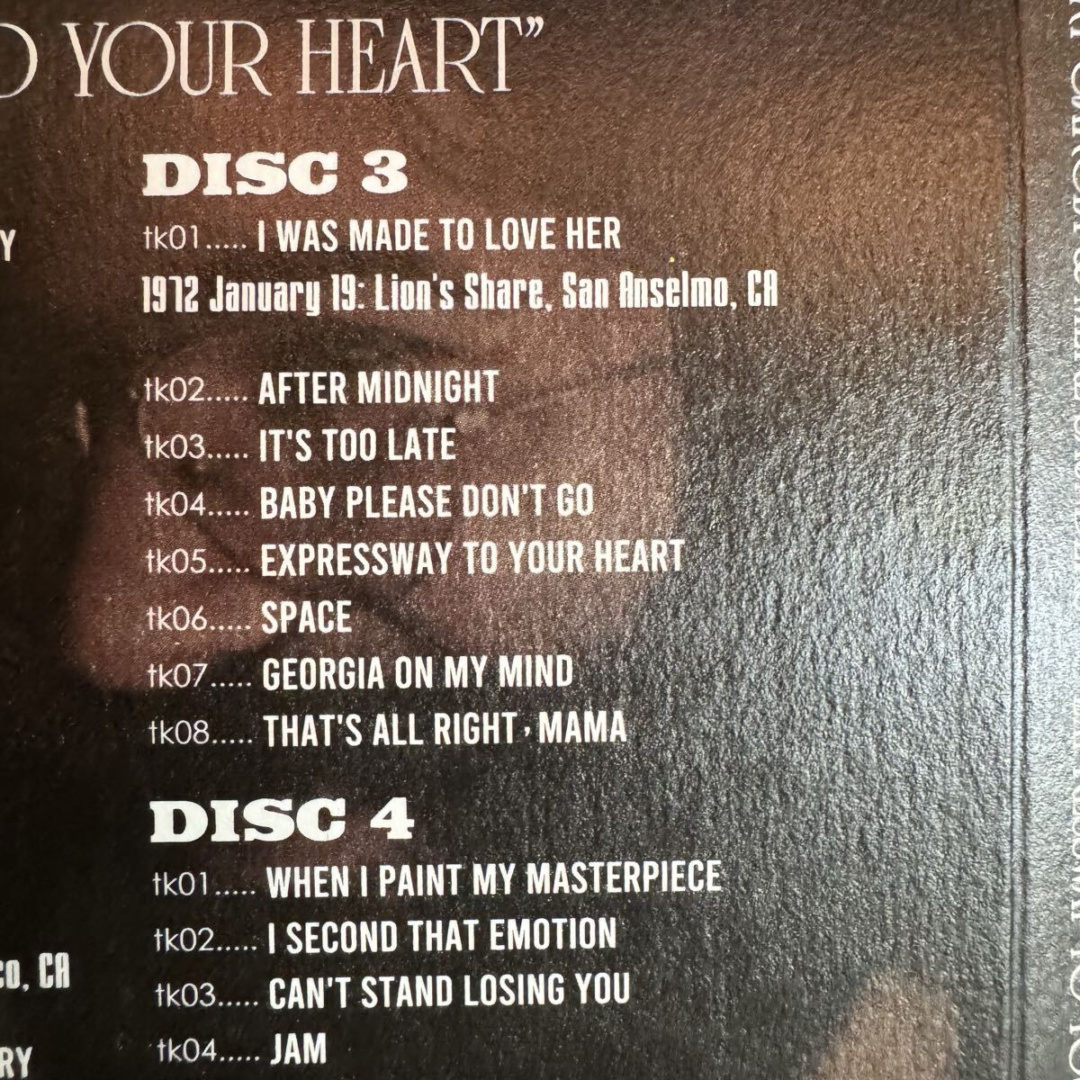 JERRY GARCIA & MERL SAUNDERS / EXPRESSWAY TO YOUR HEART” ANTHOLOGY 1972 (4CD)