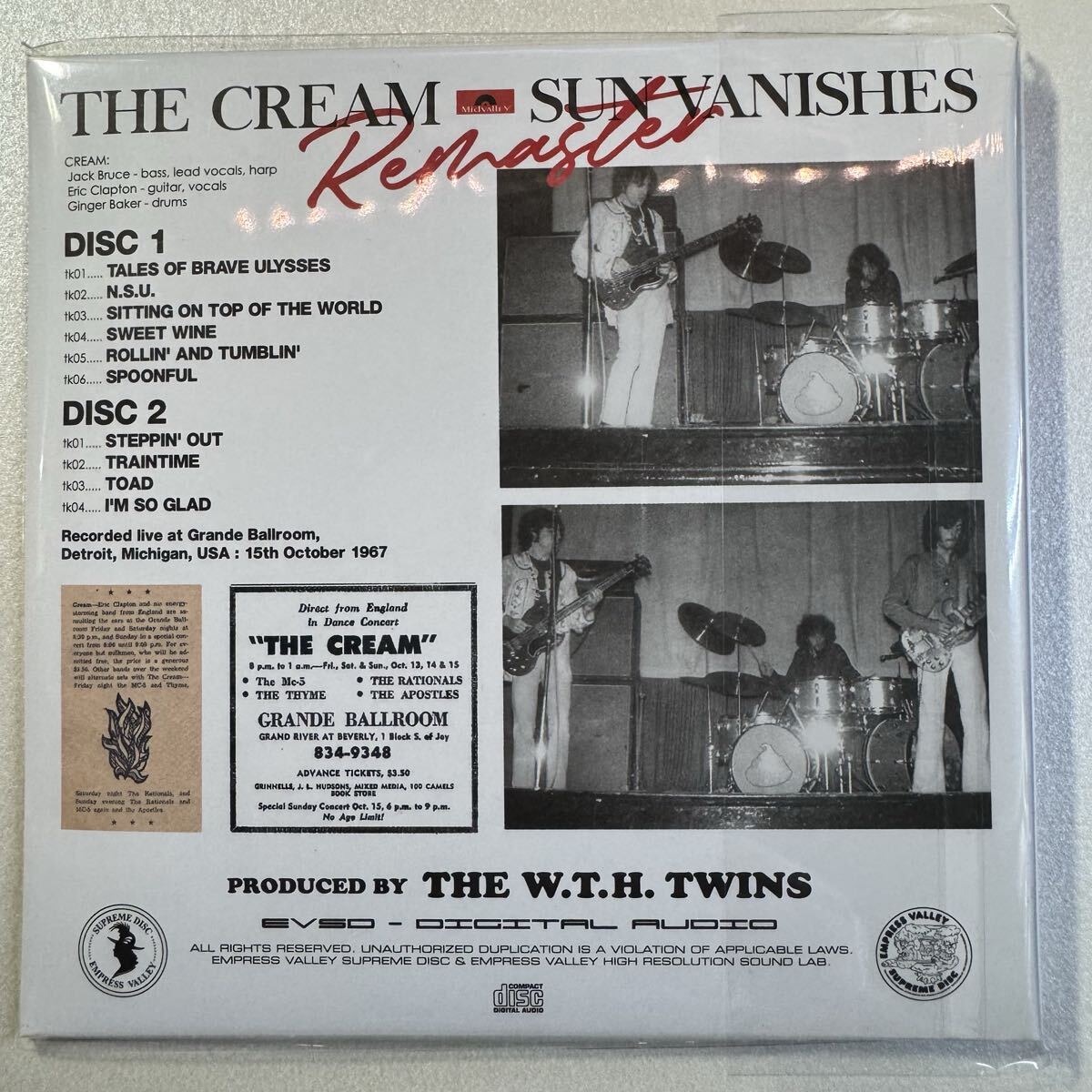 CREAM / SUN VANISHES demix (4CD BOX)