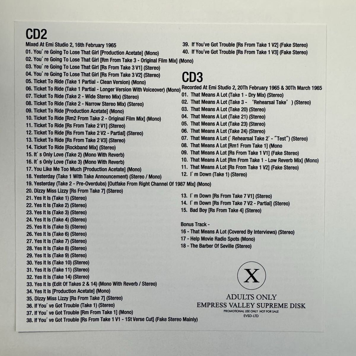 THE BEATLES / HELP! studio sessions captain acid remaster (3CD)