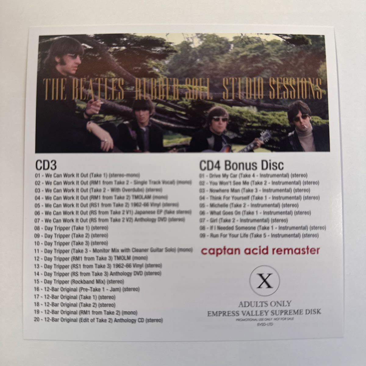 THE BEATLES / A HARD DAY’S NIGHT RUBBER SOUL HELP! FOR SALE Studio Sessions Captain Acid Remaster 4 Set (13CD)