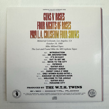 GUNS N’ ROSES / FOUR NIGHTS OF ROSES 1989 LA Coliseum 4 Shows (6CD BOX & 5 T-shirts) Special Limited Set!