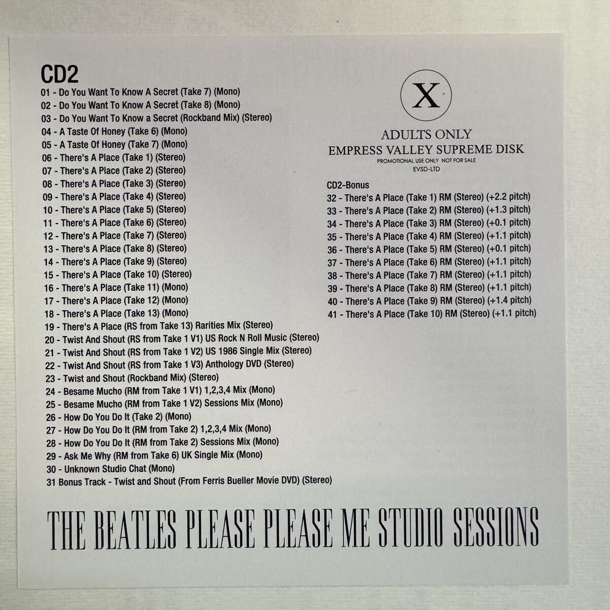 THE BEATLES / PLEASE PLEASE ME studio sessions captain acid remaster (2CD)