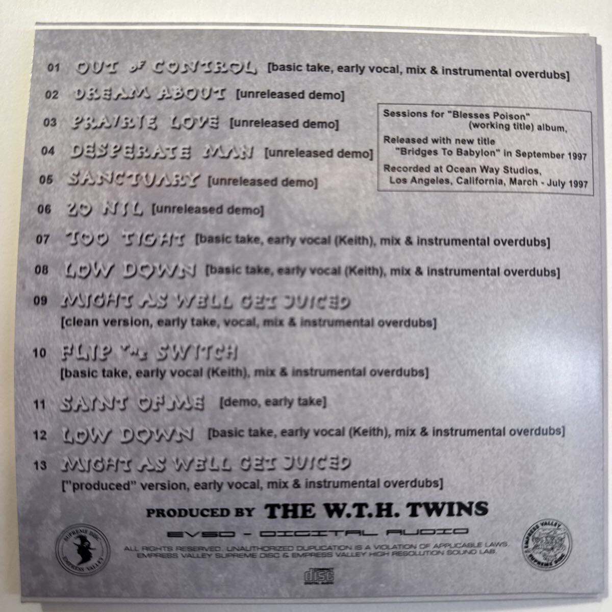 THE ROLLING STONES / BLESSED POISON SESSION captain acid remaster (1CD)