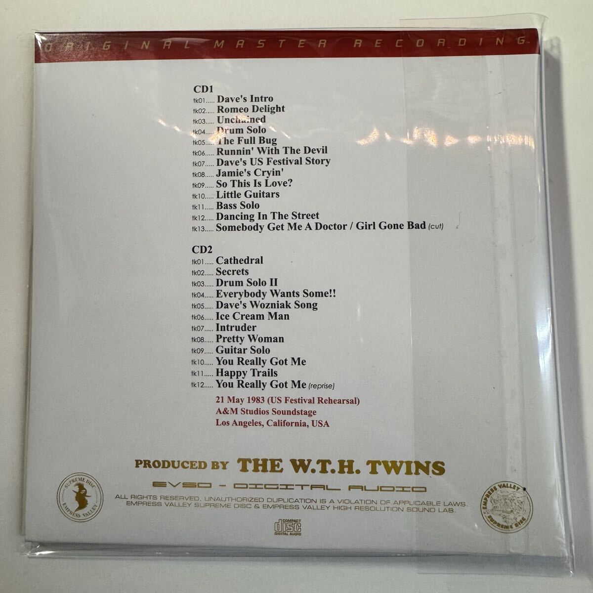 VAN HALEN / 1983 REHEARSAL NIGHT (2CD)