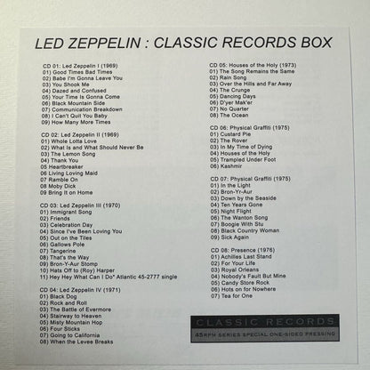 Led Zeppelin / Classic Records 45RPM One Side Pressing (12CD Box) Empress Valley