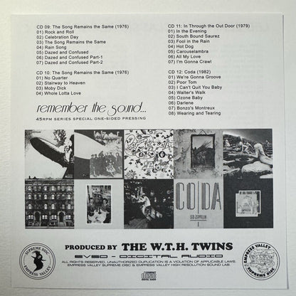 Led Zeppelin / Classic Records 45RPM One Side Pressing (12CD Box) Empress Valley