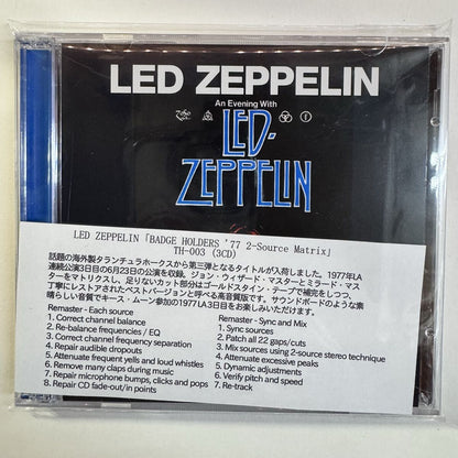 LED ZEPPELIN / BADGE HOLDERS ‘77 2-Source Matrix (3CD)