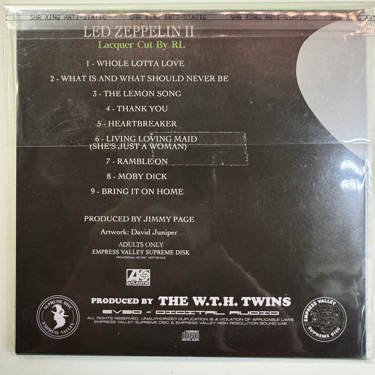 LED ZEPPELIN / LED ZEPPELIN II Lacquer Cut By RL (1CD)