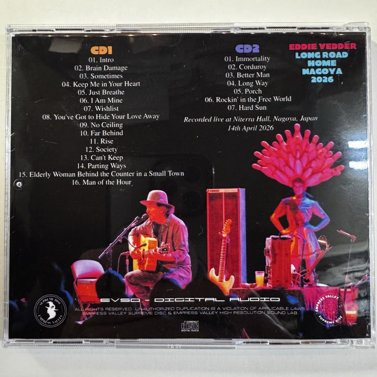 EDDIE VEDDER / LONG ROAD HOME NAGOYA 2026 JAPAN (2CDR)