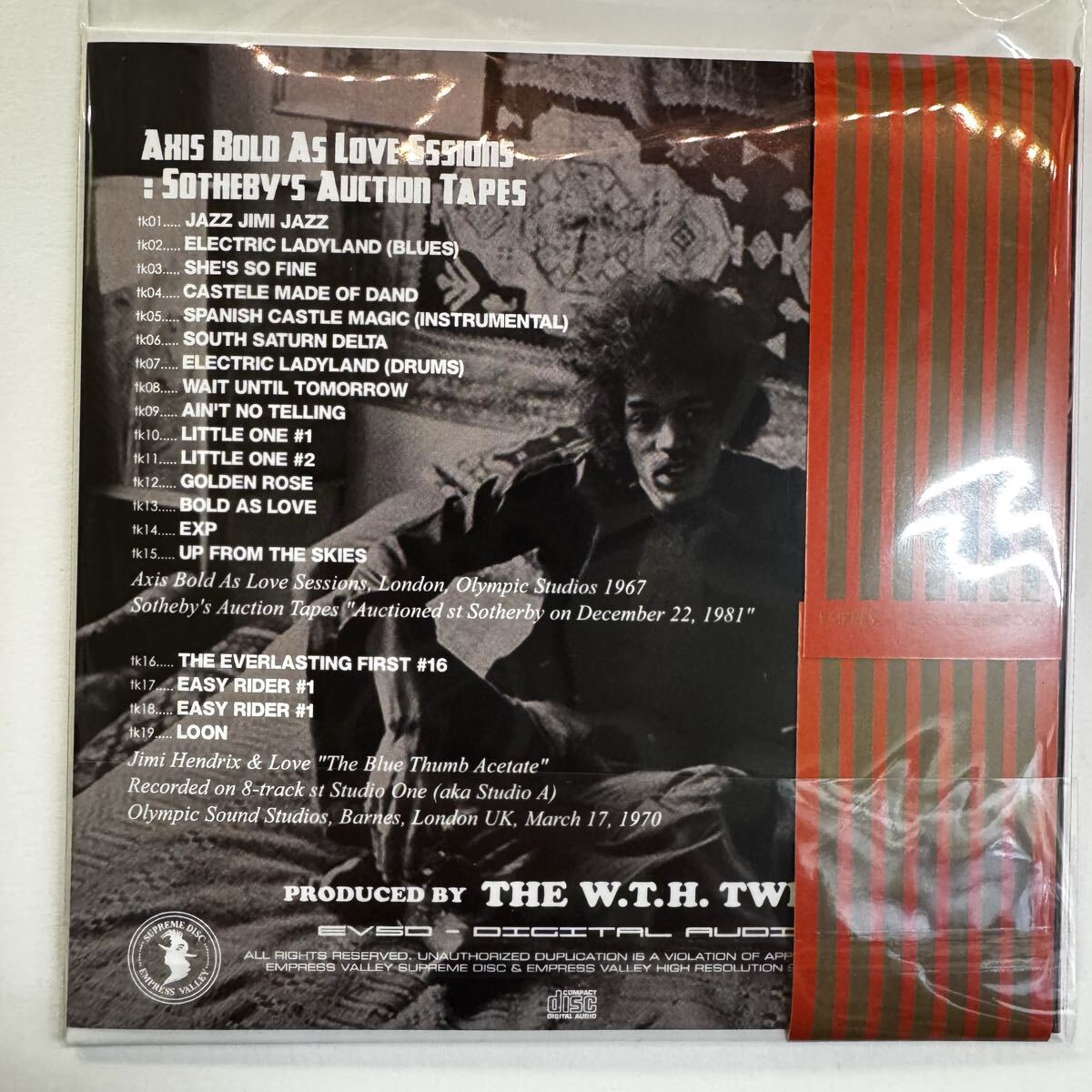 JIMI HENDRIX / ALTERNATE AXIS BOLD AS LOVE sotherby’s auction tapes (1CD)