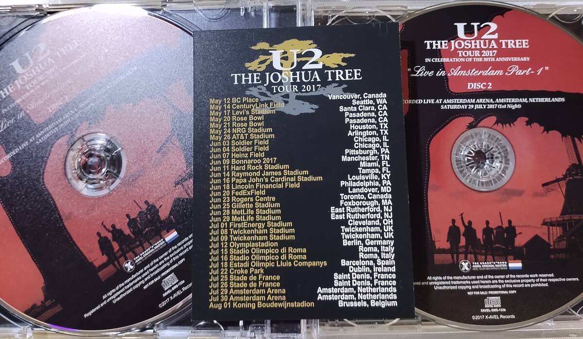 U2 / 2 DAYS IN AMSTERDAM THE JOSHUA TREE TOUR 2017 (4CD)