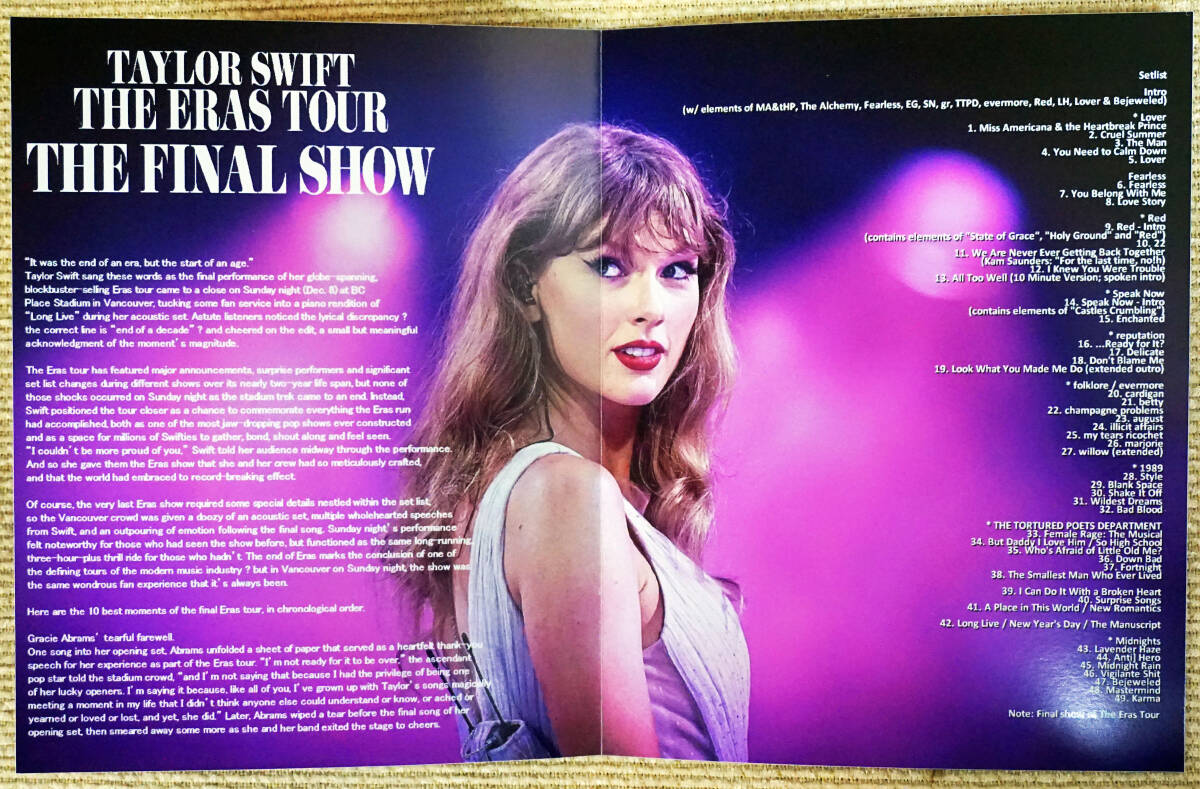 TAYLOR SWIFT / THE ERAS TOUR FINAL SHOW (1BD) – WORLD MUSIC LOVER